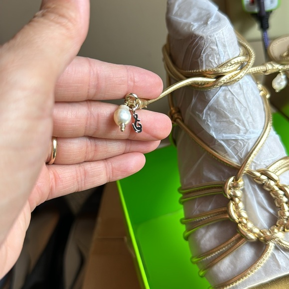 NWTIB - Sam Edelman Women's Westley Sandal, Heeled Sandal, Gold - Size 7 😍😍 - Picture 4 of 10